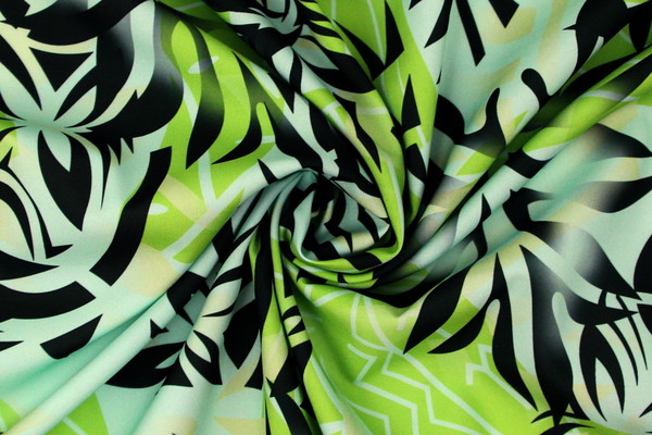 Green Tones Pasifika Digital Printed Mini Matt