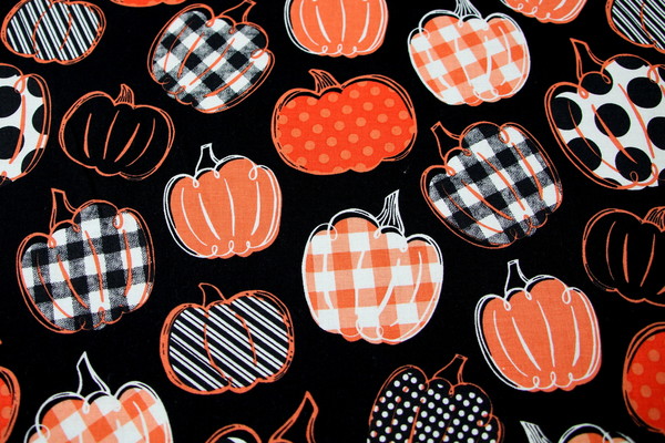Pumpkin Patch Printed Cotton