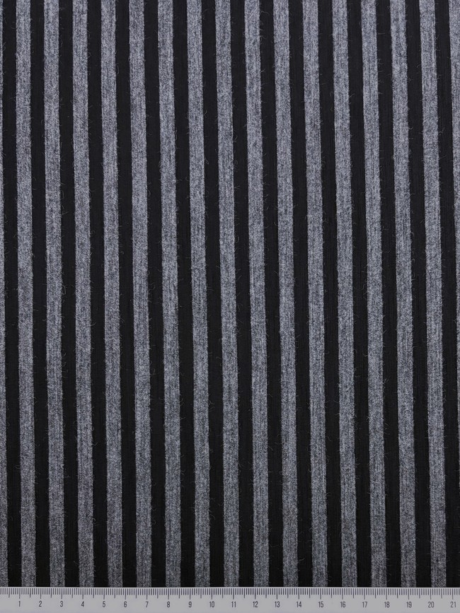 Black/Grey Stripe Merino Blend