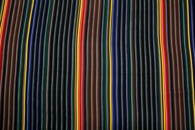 Rainbow Burnout Stripes on Black Chiffon