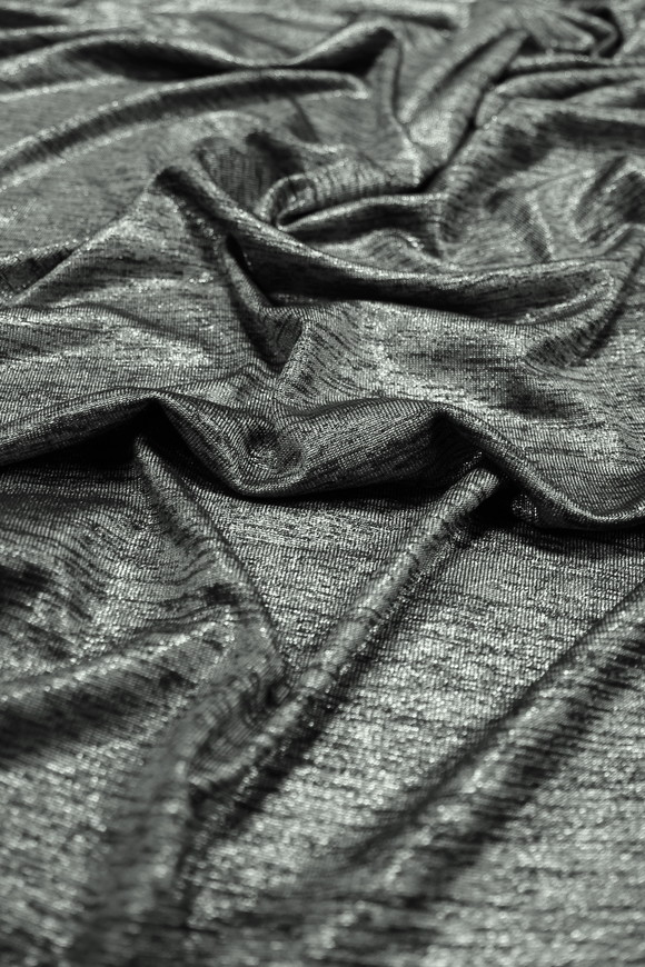 Charcoal Marle Foiled Knit