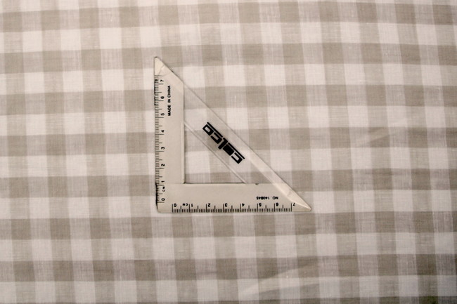 Light Beige & White Checked 100% Linen