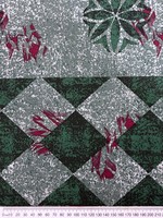 * SPECIAL - Green Tones & Burgundy Island Design Stretch Knit