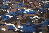 Brown & Blues Toned Camo Drill