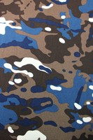 Brown & Blues Toned Camo Drill