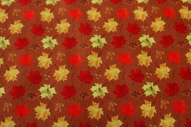 Autumn Leaves Printed Cotton