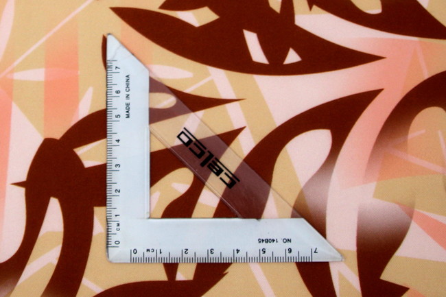 Peach & Brown Tones Pasifika Digital Printed Mini Matt