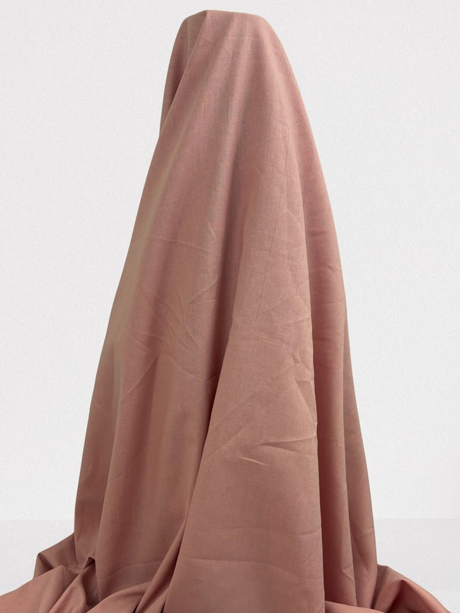 Dusky Ballet Pink Stretch Linen
