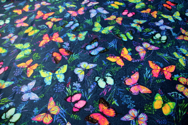 Bright Butterflies Printed Cotton