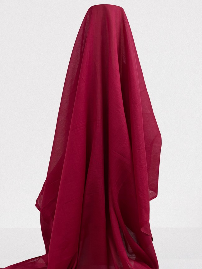 Cranberry Antique Cotton Voile