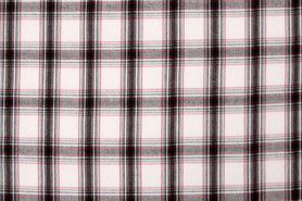 Black, Red & White Checked Linen