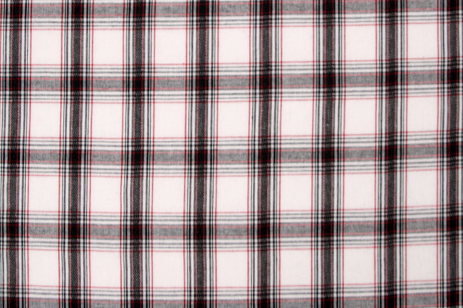 Black, Red & White Checked Linen