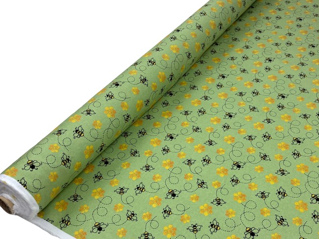 Honey Bees on Sage Winceyette