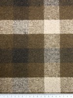 Brown Tones Brushed Checked Wool Blend