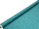 Teal Bubbles on Printed Cotton