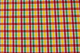 Yellow Stripes Reversable Cotton Check