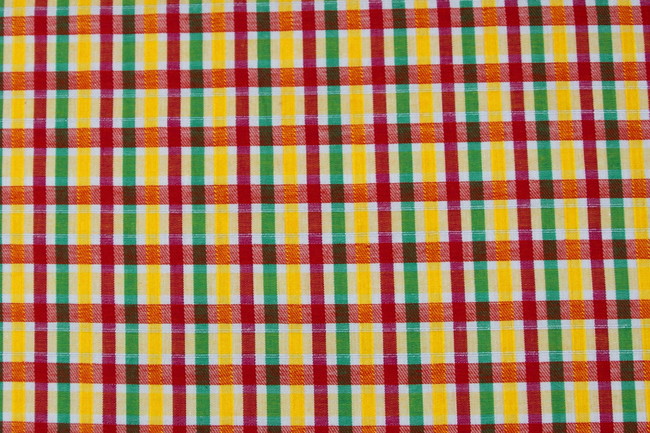 Yellow Stripes Reversable Cotton Check