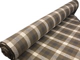 Brown Tones Brushed Checked Wool Blend