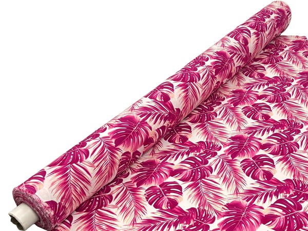Pink Palms on Rayon
