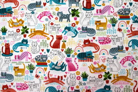 Whiskers Kitty Pals Printed Premium Cotton