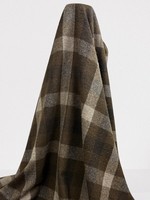 Brown Tones Brushed Checked Wool Blend