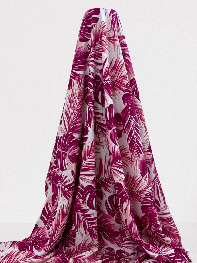 Pink Palms on Rayon