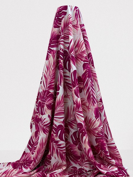 Pink Palms on Rayon