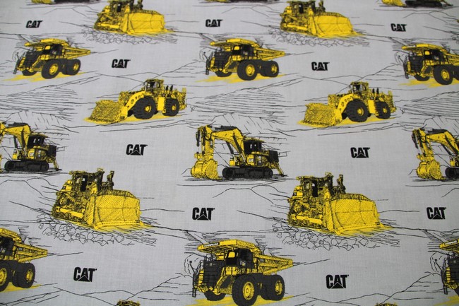 Big Boys Toys Licensed 'Caterpillar' Cotton - Grey