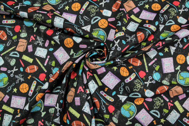 School-Daze Printed Cotton