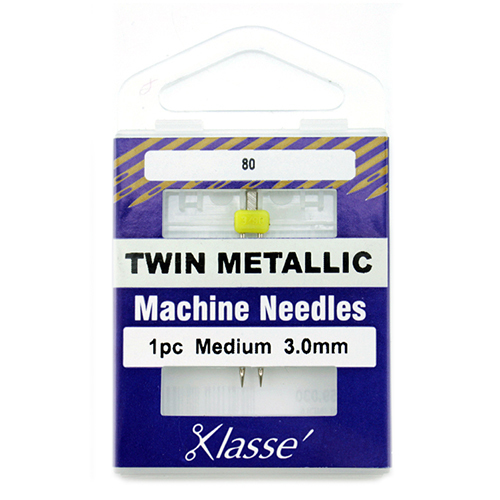 Size 80/3.0mm Twin Metallic Machine Needle