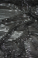 Silver on Black Disco Dot