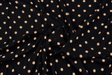 Black with Stone Spots Printed Chiffon