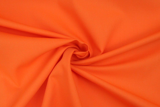 Fluoro Orange Poly-Cotton Drill