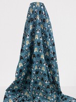 French Bulldogs on Blue Green