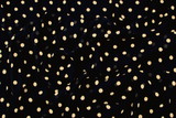 Black with Stone Spots Printed Chiffon