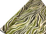 Zebra Print in Greens Printed Bamboo Cotton Blend