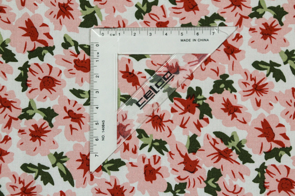Spring Peach Flowers on Soft White Rayon