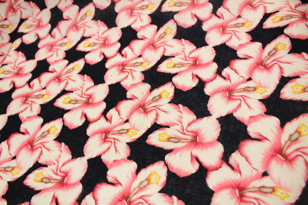 Hibiscus Open Weave Linen Cotton Blend