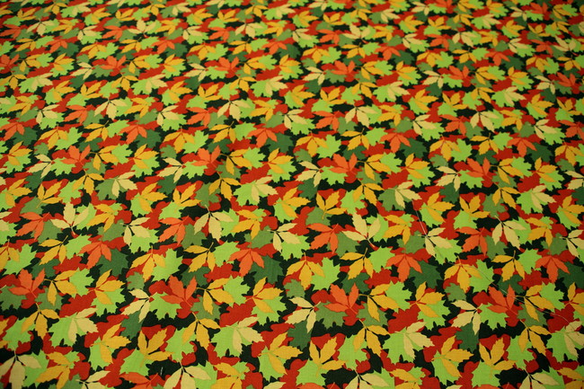  Autumn Leaf Printed Cotton New Image