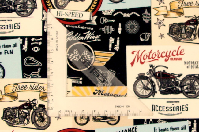 Live to Ride Classic Motorcycles Premium Printed Cotton