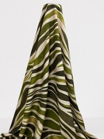 Zebra Print in Greens Printed Bamboo Cotton Blend