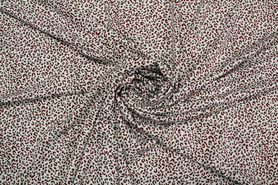 Mini Leopard Print on Cream Rayon