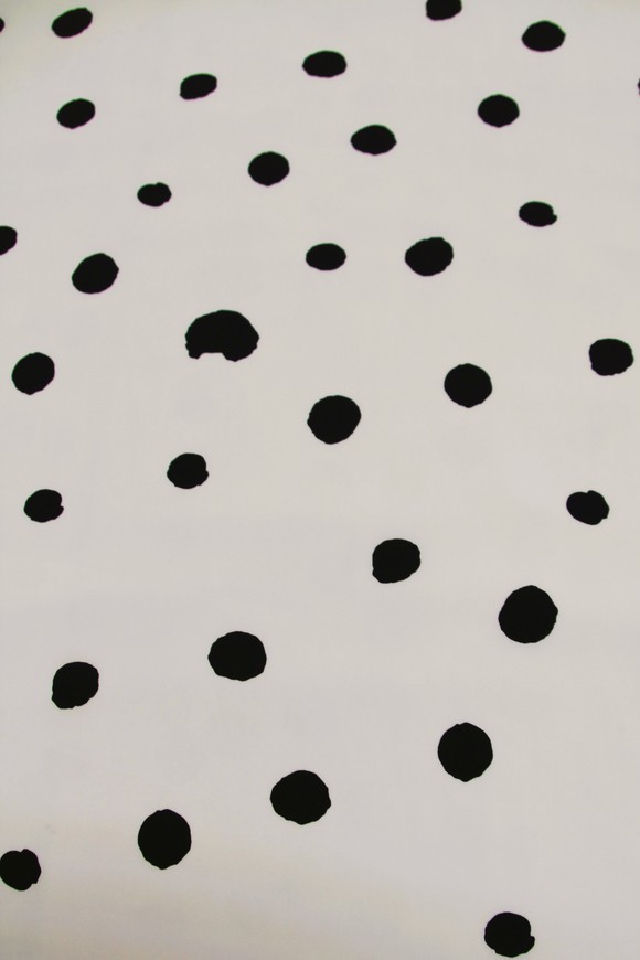 Black Splodges on Cream Light-Weight Polyester