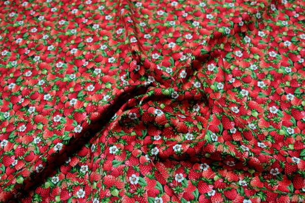 Strawberries - Summer Days Premium Printed Cotton