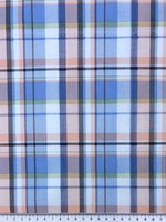 Blues & Salmon Tarten Polished Cotton