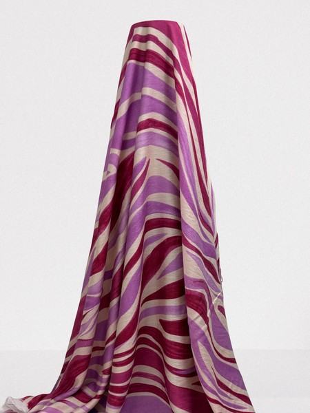 Zebra Print in Mauve Pinks Printed Bamboo Cotton Blend