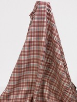 Beige Pink, Cream & Navy Tartan Stretch Ponti de Roma