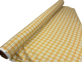 Mustard Tartan Polished Cotton