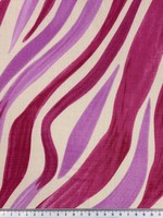 Zebra Print in Mauve Pinks Printed Bamboo Cotton Blend
