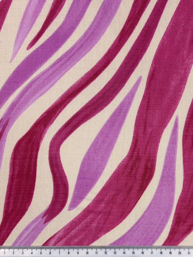 Zebra Print in Mauve Pinks Printed Bamboo Cotton Blend